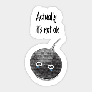 Google Home is not ok - Black Sticker